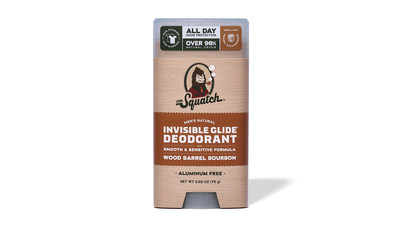 Wood Barrel Bourbon Invisible Glide Deodorant - Clean Up Then Head Out