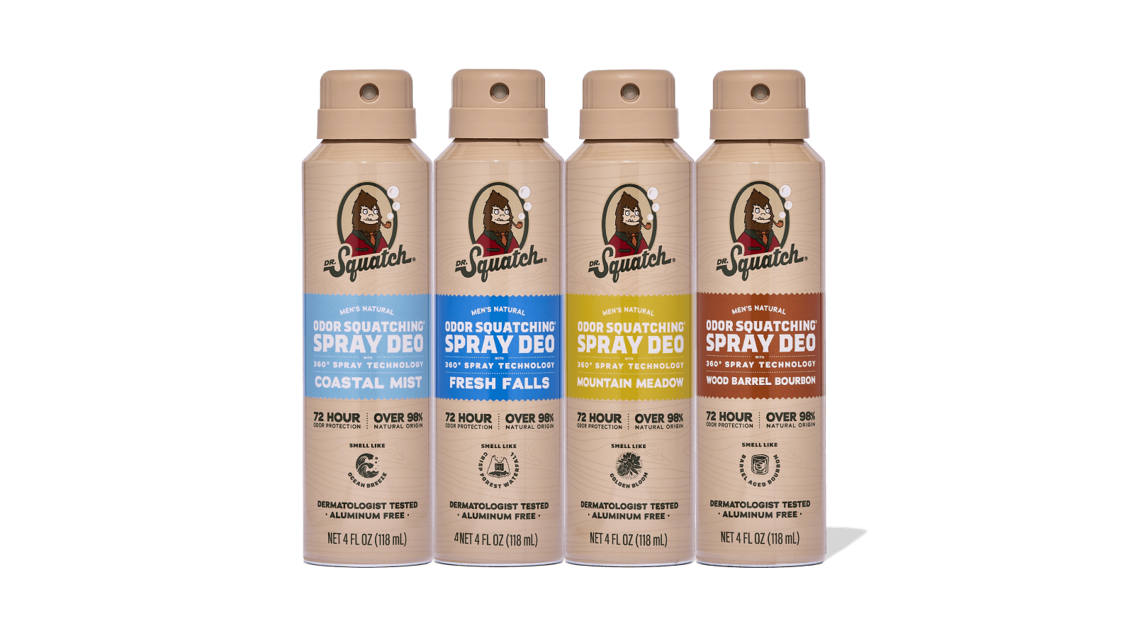 Spray Deodorant 4-Pack - Go From Dirty to Fresh
