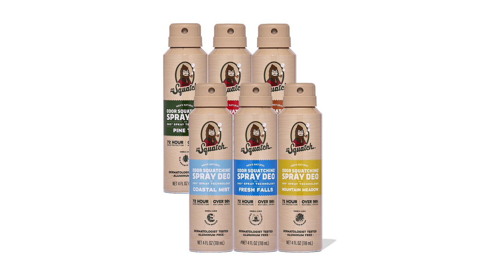 Spray Deodorant 6-Pack - Clean Gear for Men