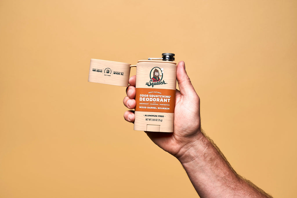 Wood Barrel Bourbon Deo Flask - Soap That Shows Up