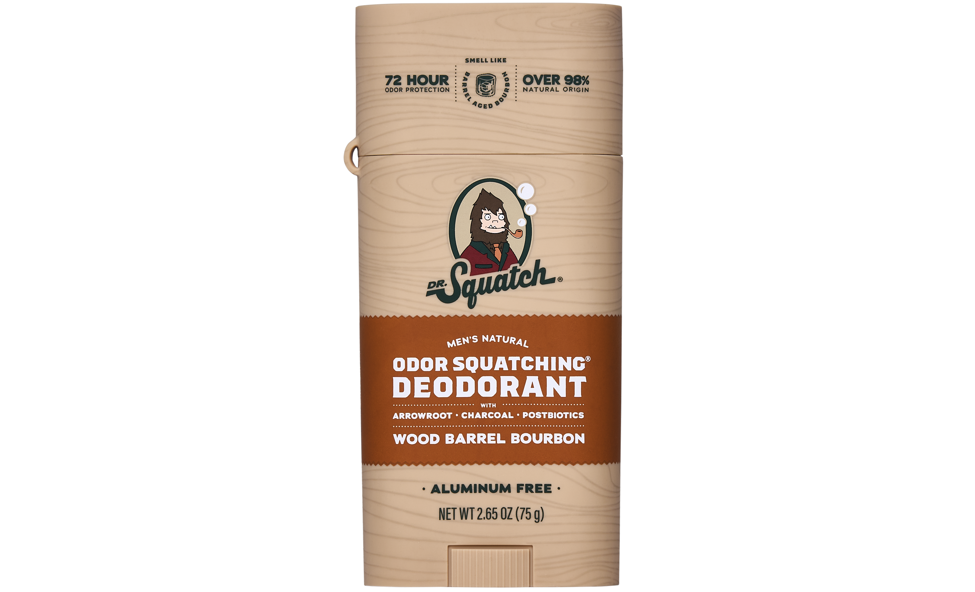 Wood Barrel Bourbon Deo Flask - Soap That Shows Up