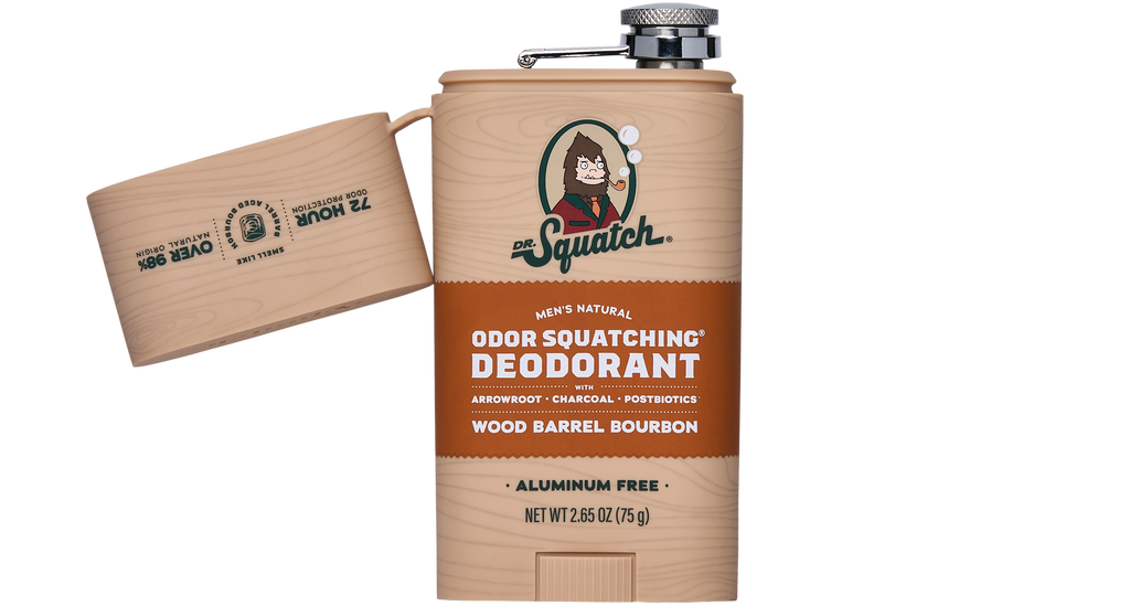 Wood Barrel Bourbon Deo Flask - Soap That Shows Up
