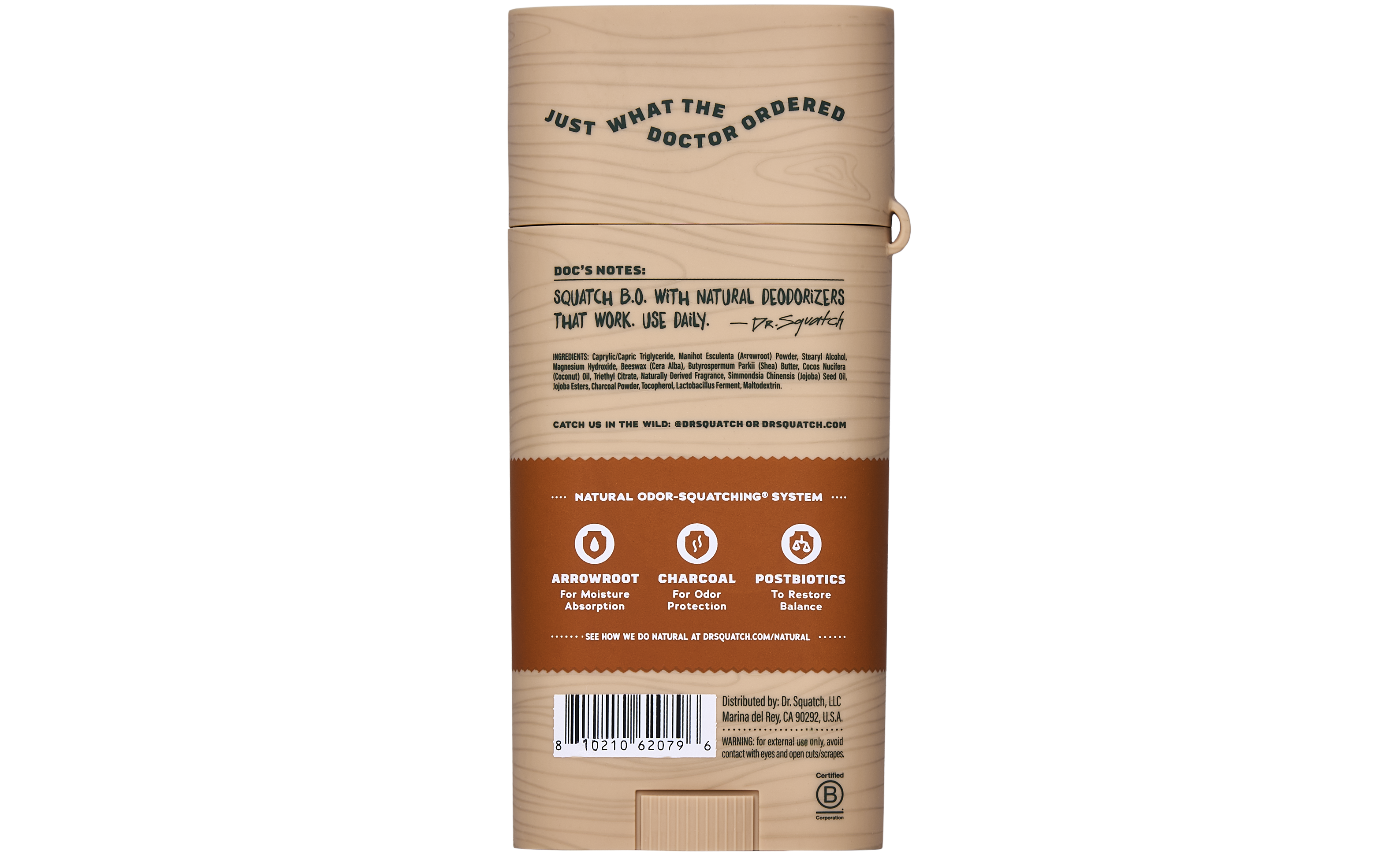Wood Barrel Bourbon Deo Flask - Soap That Shows Up