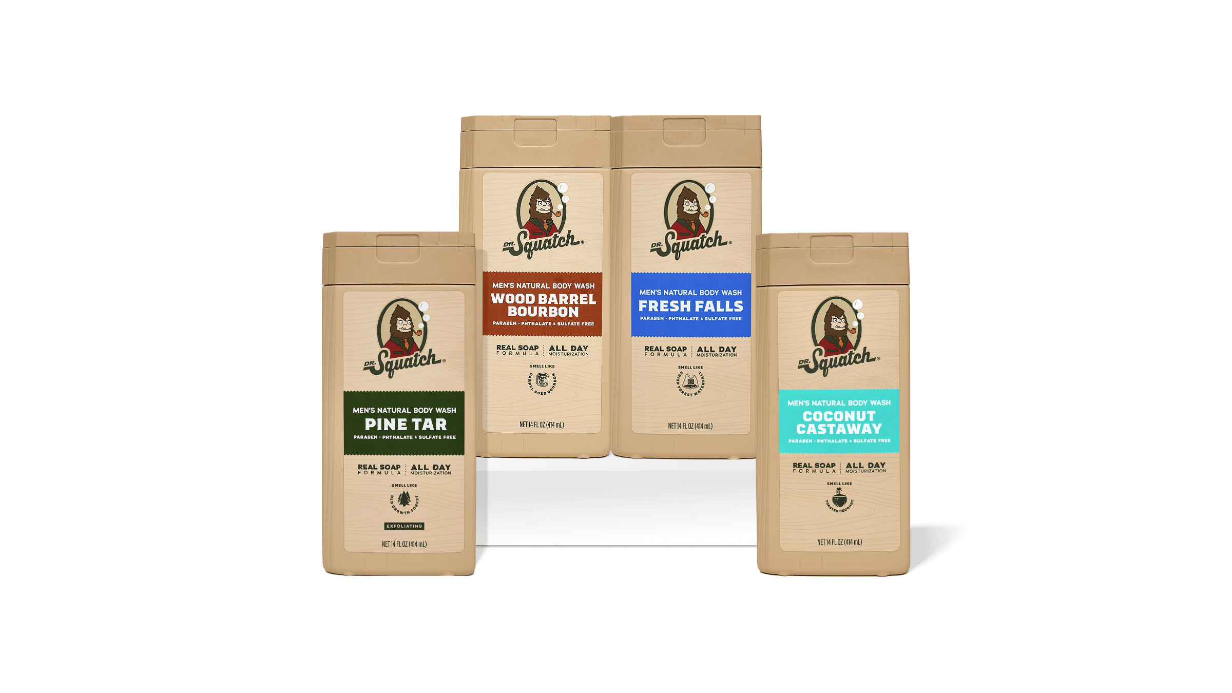 14 oz Body Wash Subscription - 4 Bottles - Go From Dirty to Fresh
