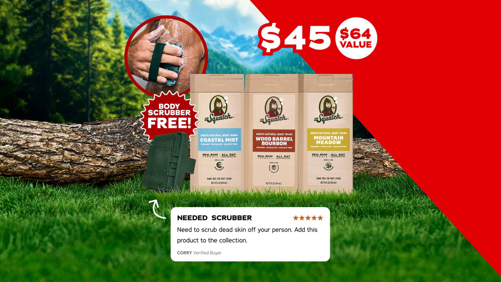 3-Pack Body Wash + FREE Body Scrubber - Better Soap for Better Days