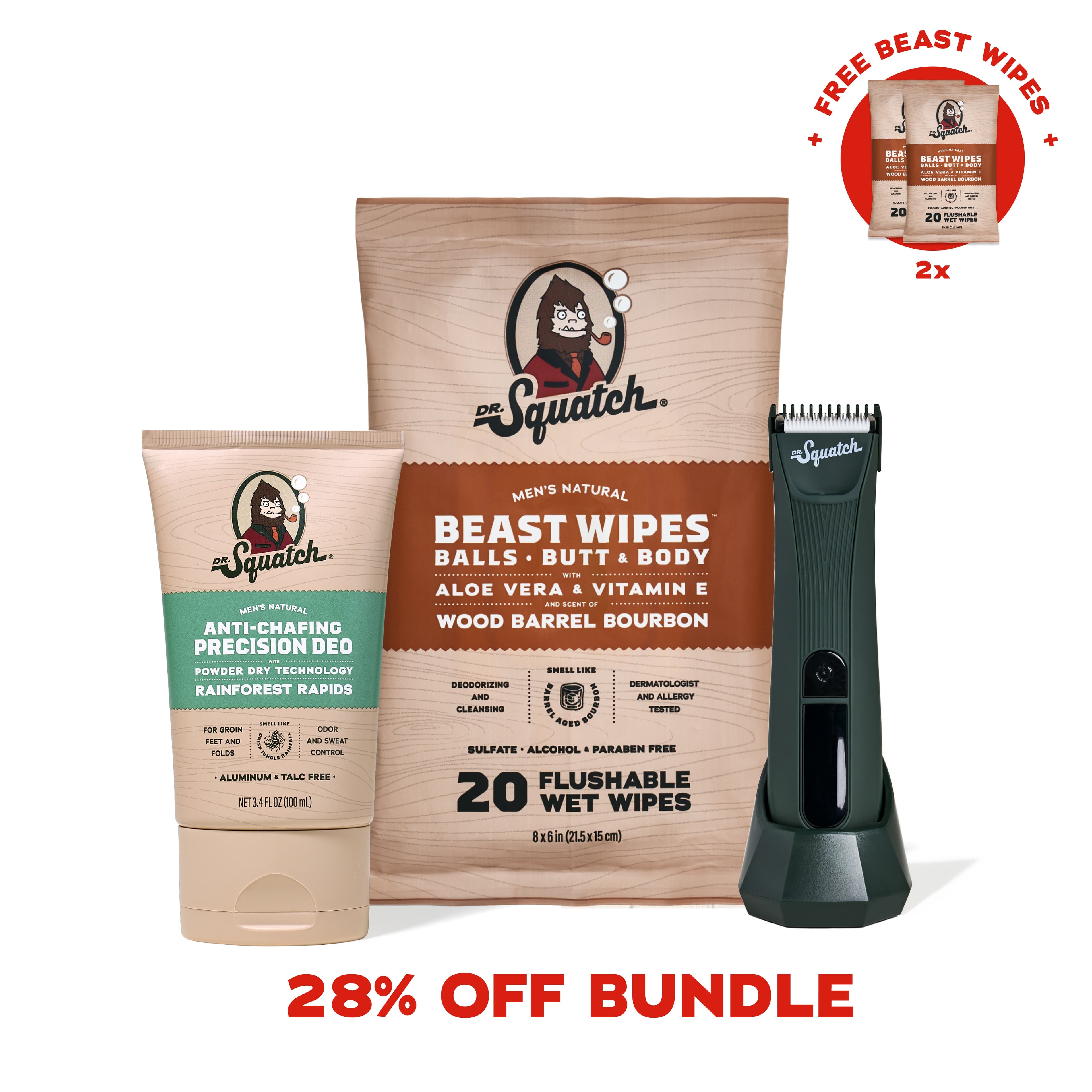 Ultimate Ball Care Bundle & Free Beast Wipes - Serious Soap for Guys