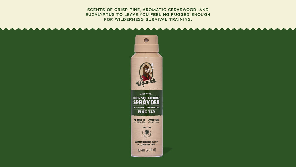 Pine Tar Spray Deodorant - Smell Fresh and Feel Sharp