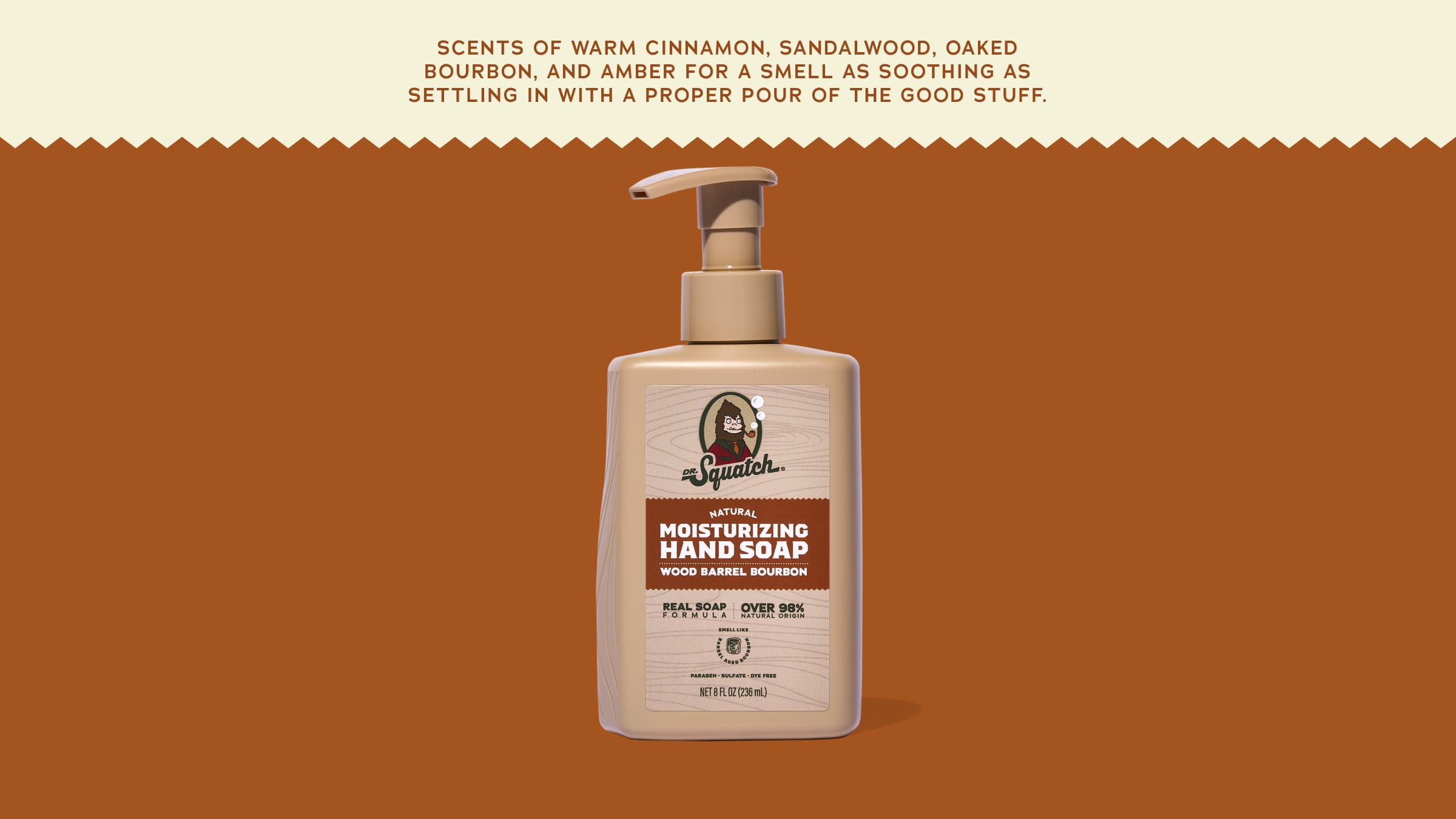 Wood Barrel Bourbon Hand Soap - Your New Shower Staple