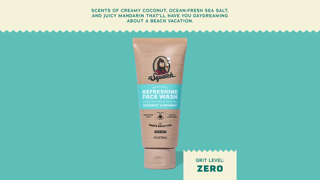 Coconut Castaway Refreshing Face Wash - Bold Clean for Busy Days