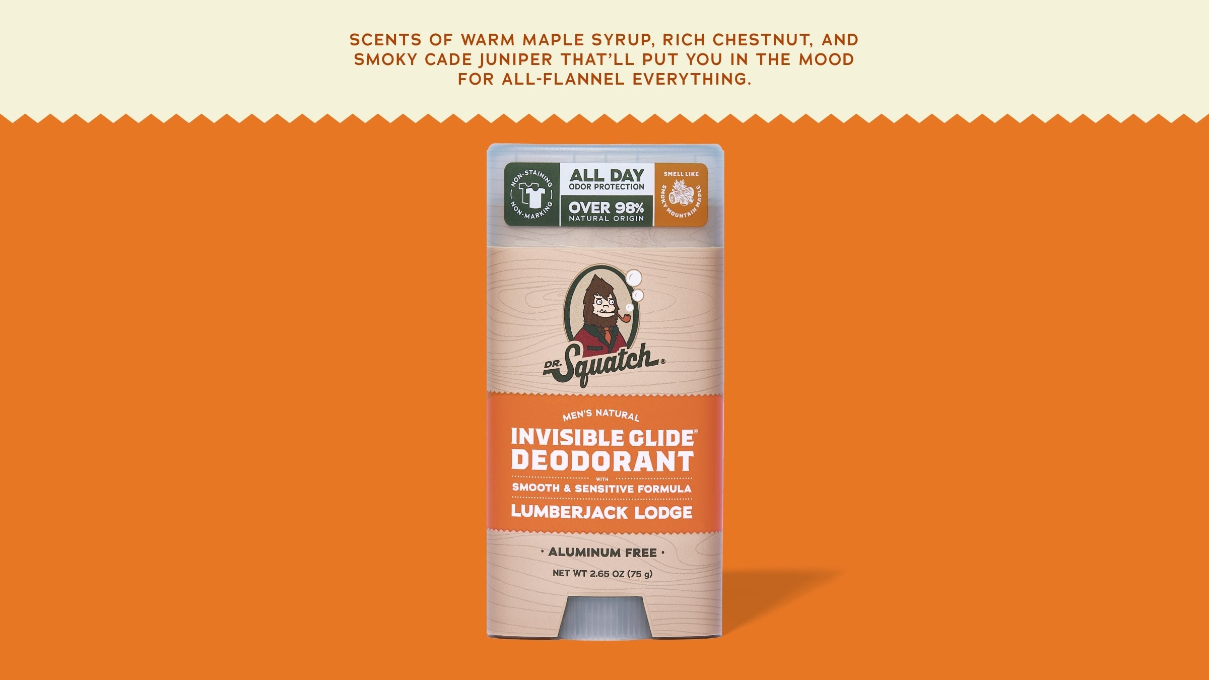 Lumberjack Lodge Invisible Glide Deodorant - Shower Gear That Delivers
