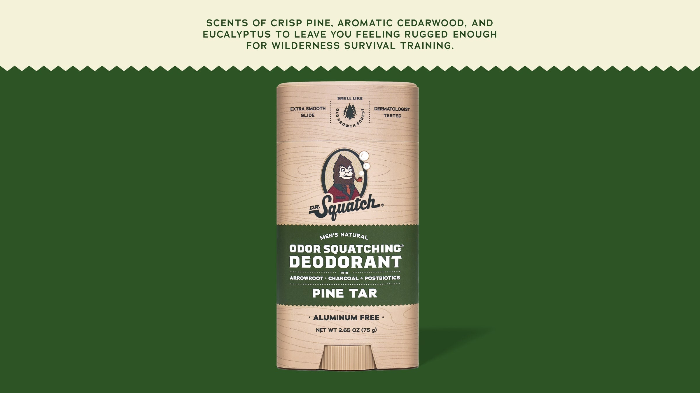 Pine Tar Deodorant - Fresh Scent Every Shower