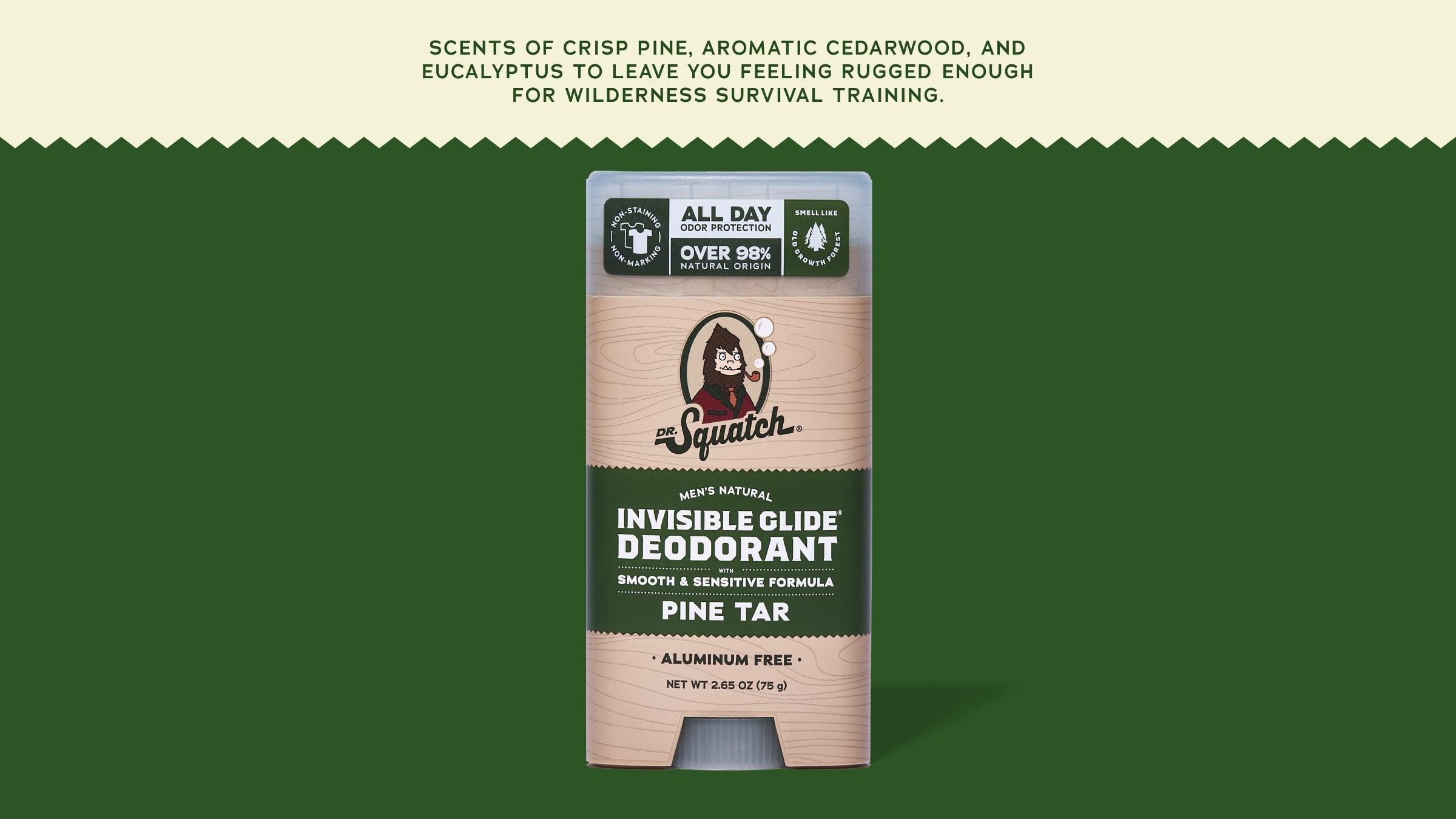 Pine Tar Invisible Glide Deodorant - Upgrade Your Daily Clean