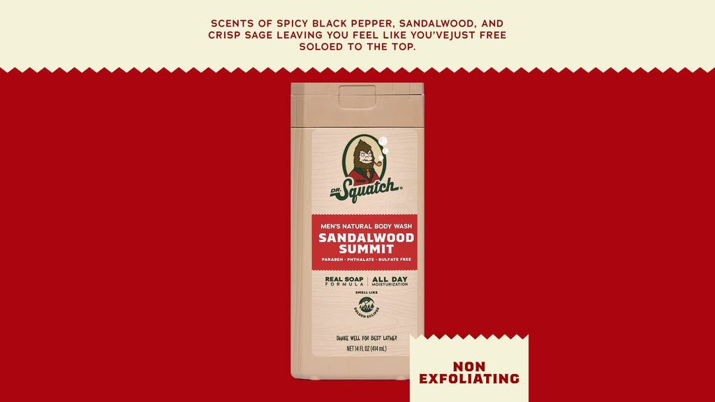 14 oz Sandalwood Summit Body Wash - Start Fresh With a Bold Bar