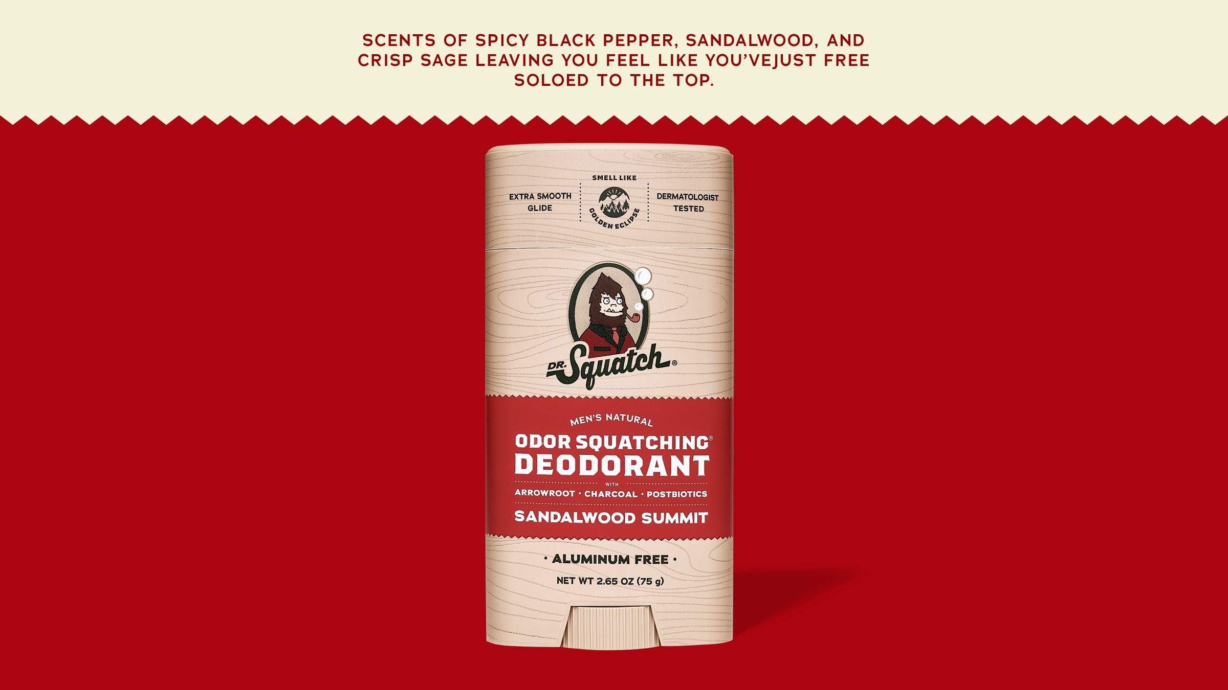 Sandalwood Summit Deodorant - Wash Hard and Rinse Clean