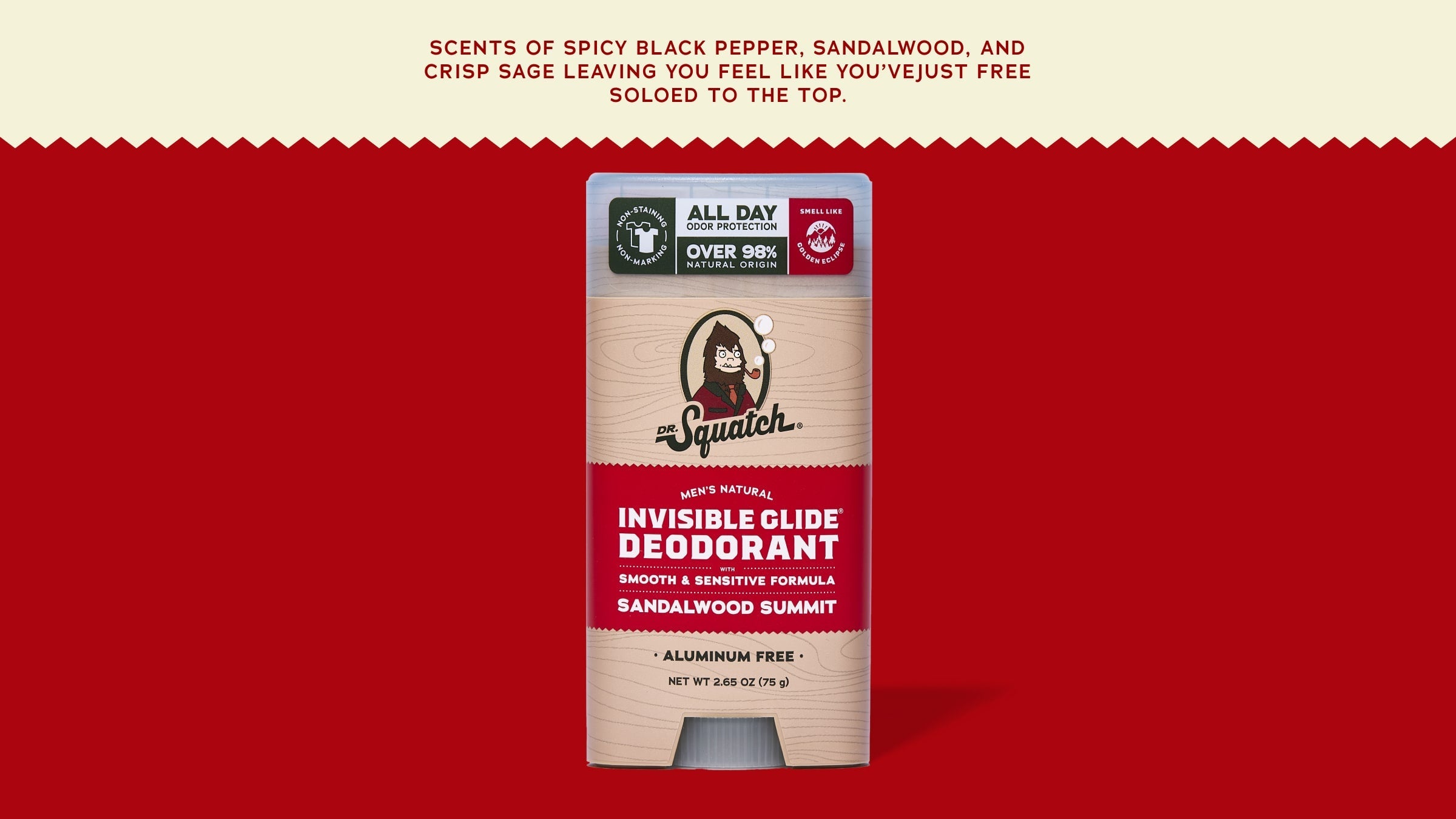 Sandalwood Summit Invisible Glide Deodorant - Feel Clean and Smell Clean