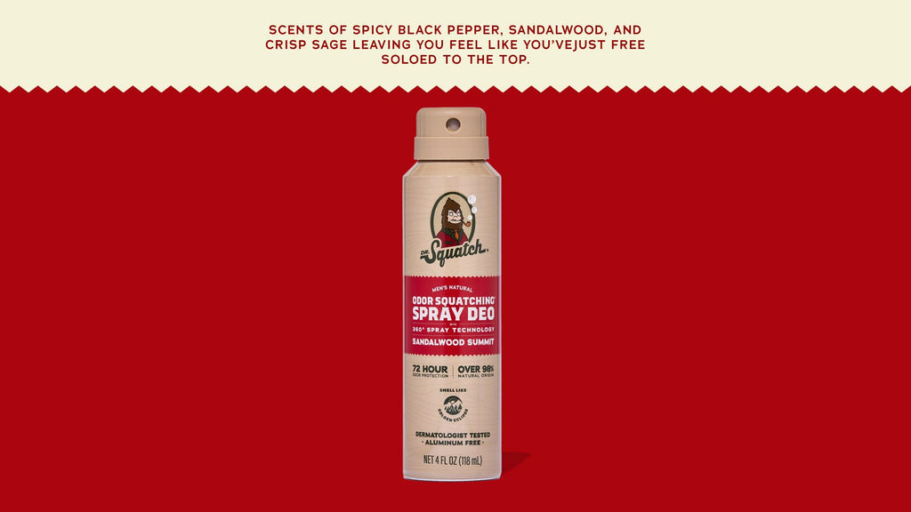 Sandalwood Summit Spray Deodorant - Hardworking Soap for Men