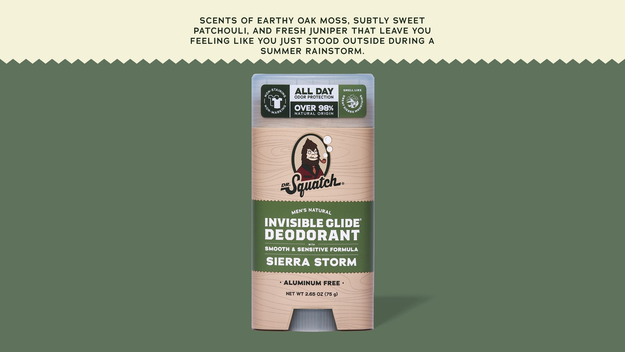 Sierra Storm Invisible Glide Deodorant - Clean Skin Great Scent