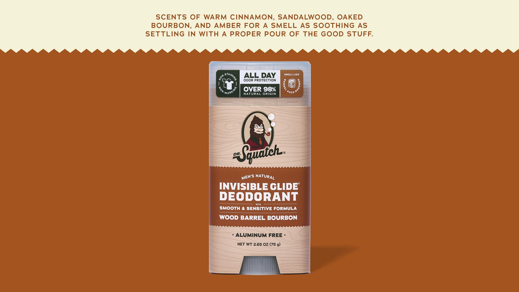 Wood Barrel Bourbon Invisible Glide Deodorant - Clean Up Then Head Out
