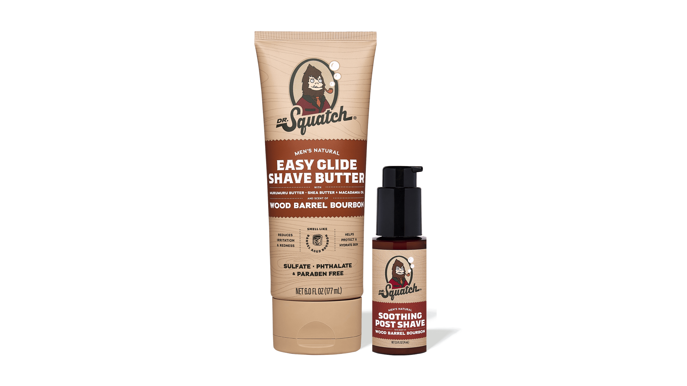 Wood Barrel Bourbon Smooth Shave Bundle - Soap That Pulls Its Weight