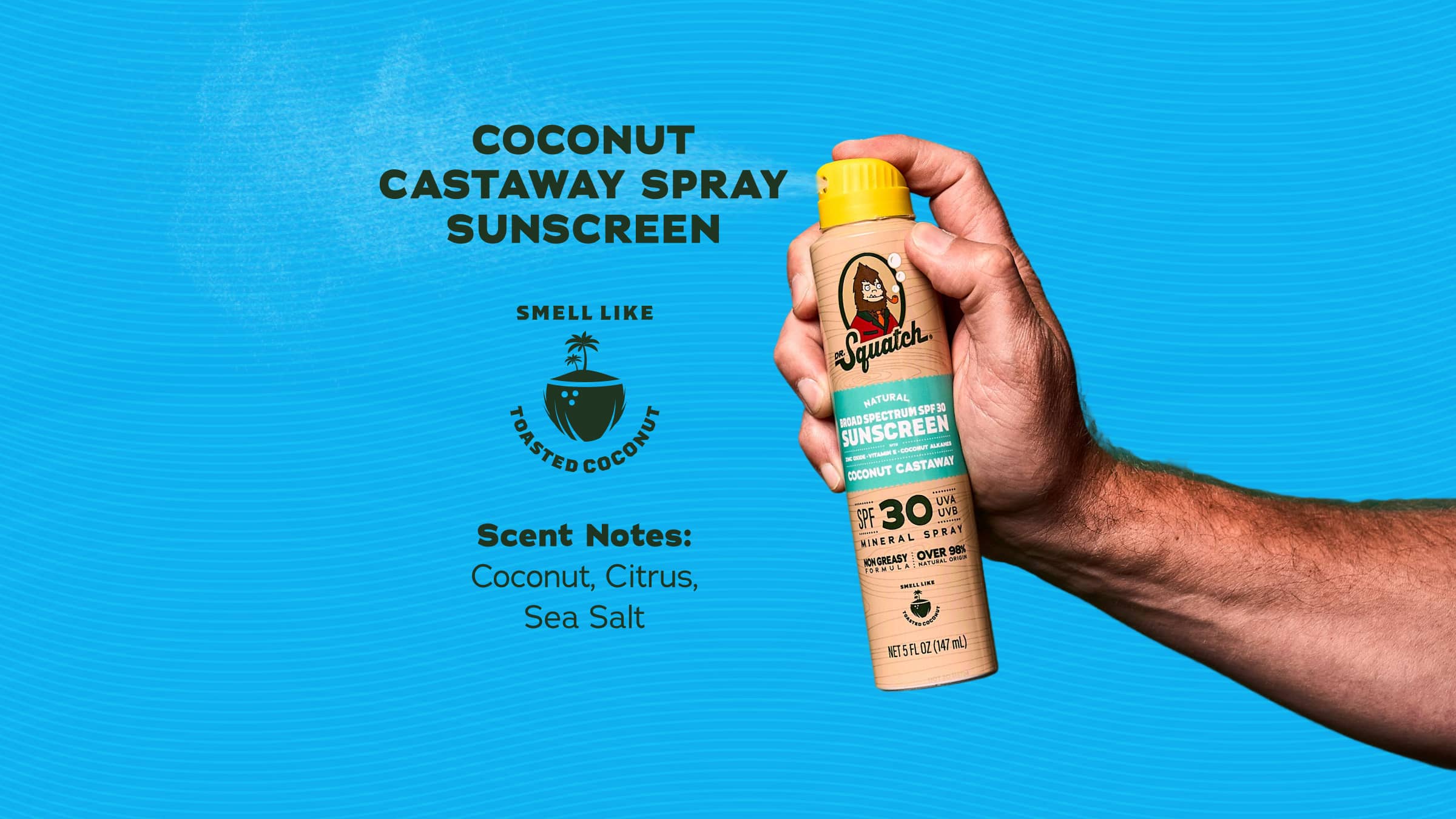 Coconut Castaway Spray Sunscreen - Wash Off the Workday