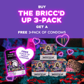 Bricc'd Up Condom 3-Pack - Clean Up With Confidence