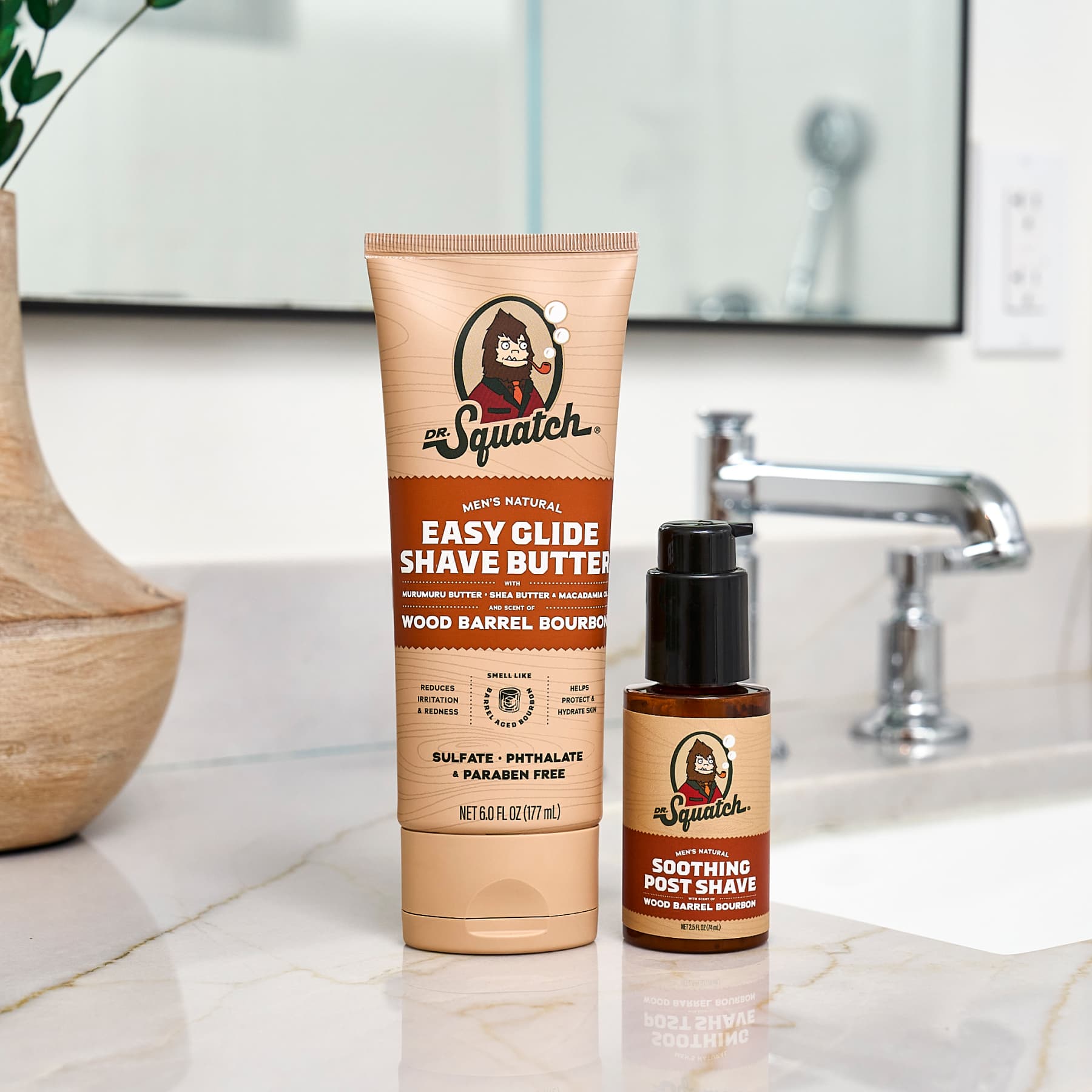 Wood Barrel Bourbon Smooth Shave Bundle - Soap That Pulls Its Weight