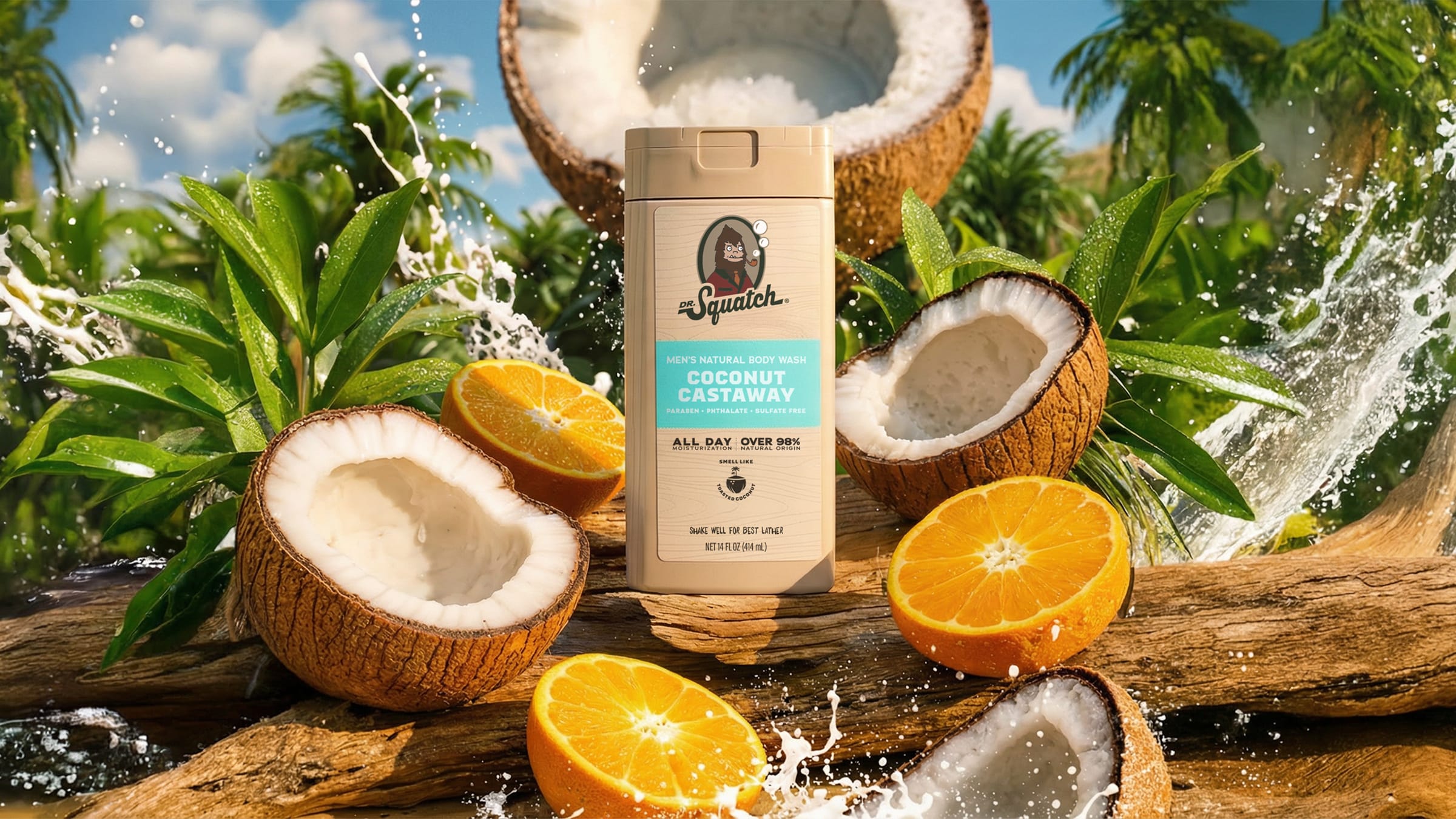 14 oz Coconut Castaway Body Wash - Shower Fresh Every Morning