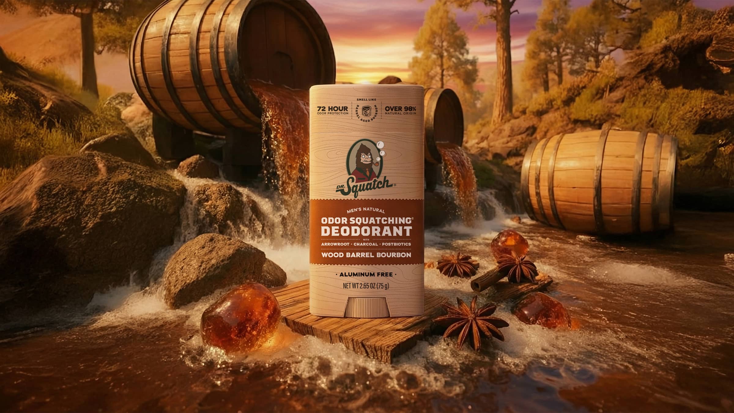 Wood Barrel Bourbon Deodorant - Fresh Without the Fuss