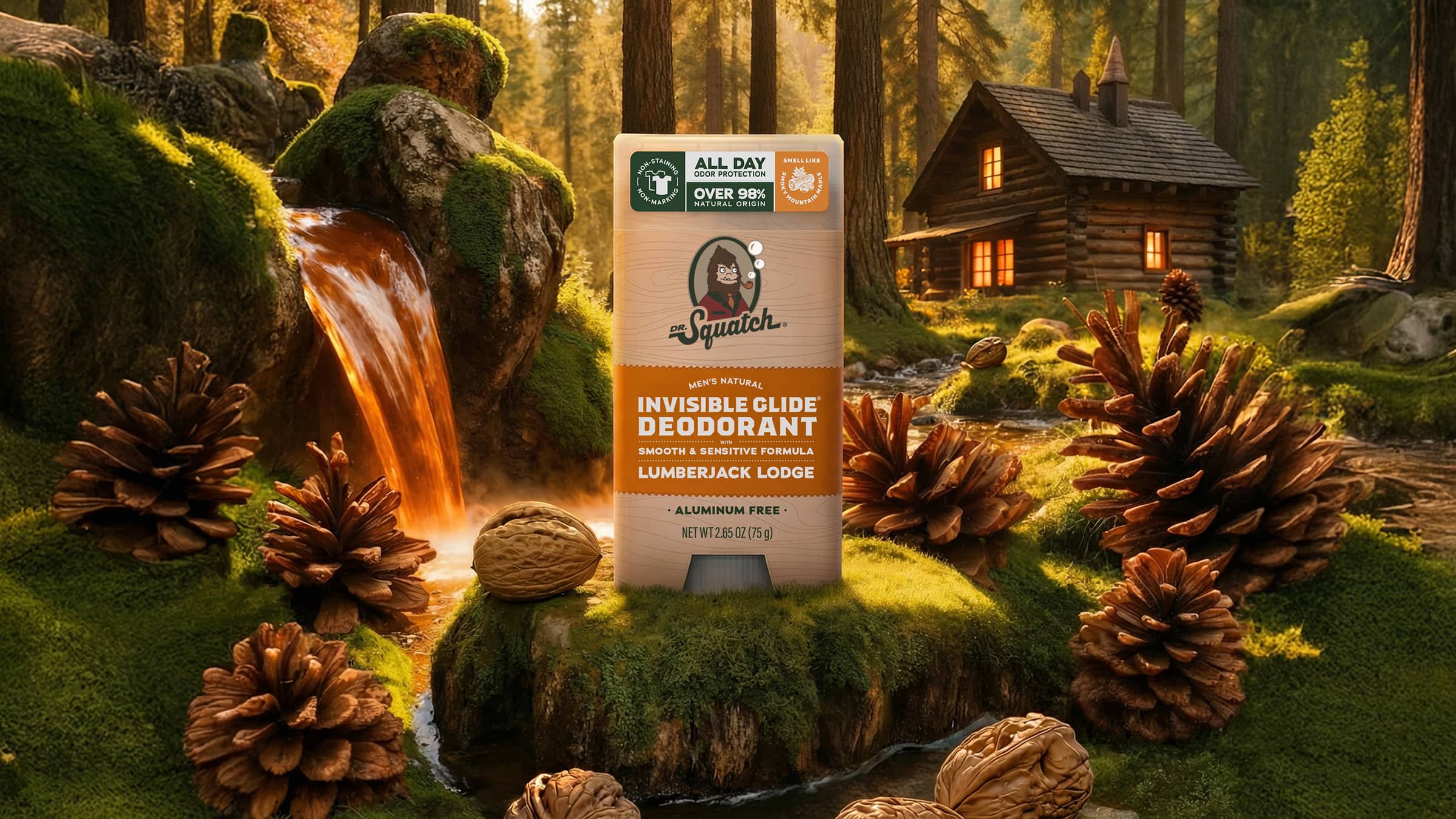 Lumberjack Lodge Invisible Glide Deodorant - Shower Gear That Delivers