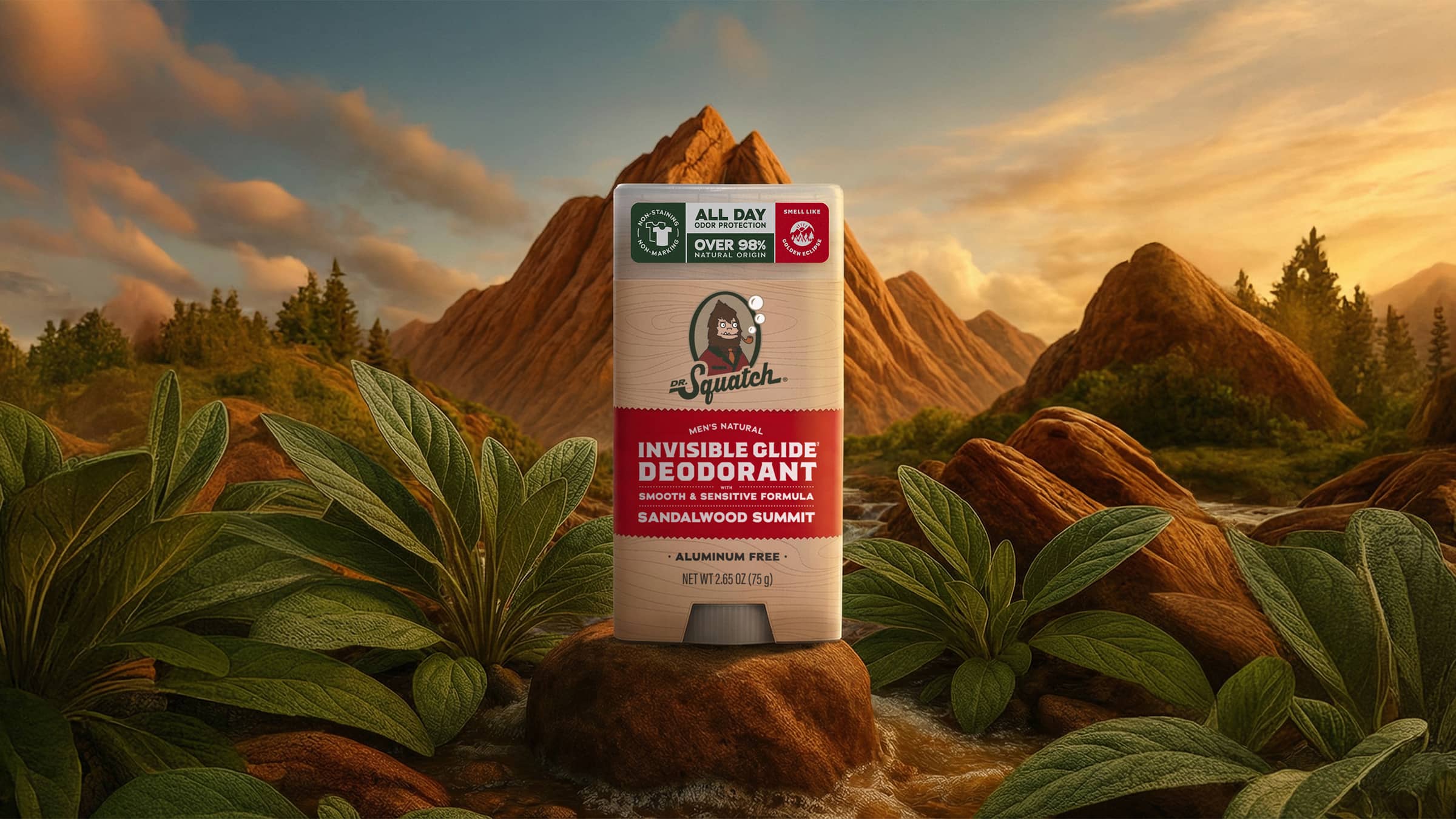 Sandalwood Summit Invisible Glide Deodorant - Feel Clean and Smell Clean