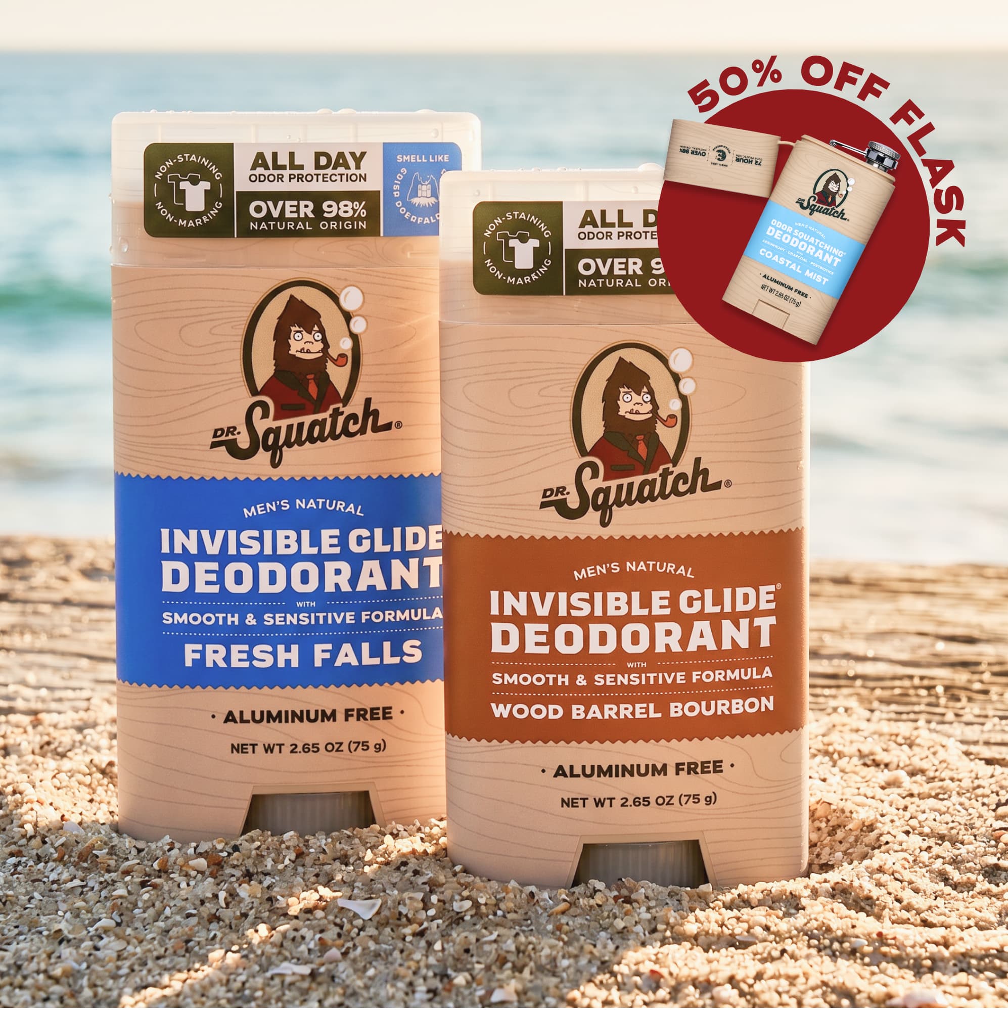 2-Pack Glide + Deo Flask - Smell Like Fresh Air