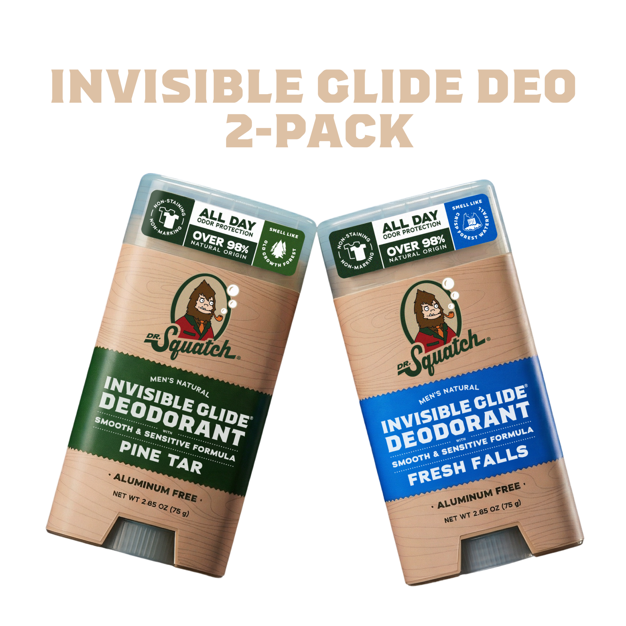 Exclusive: Invisible Glide Deodorant 2-Pack Trial - Men's Soap That Delivers