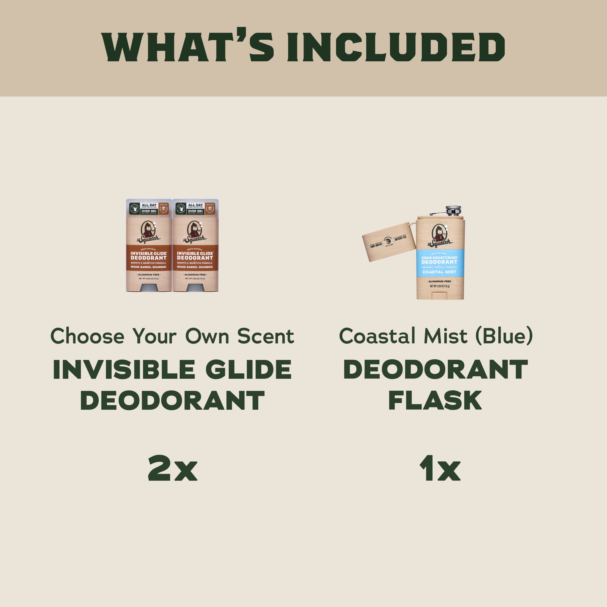 2-Pack Glide + Deo Flask - Smell Like Fresh Air