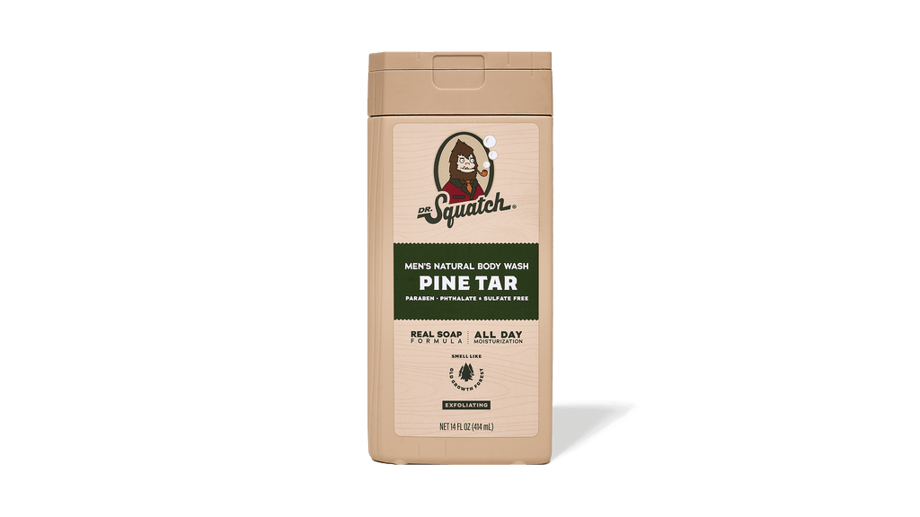 14 oz Pine Tar Exfoliating Body Wash - Hardworking Soap for Men