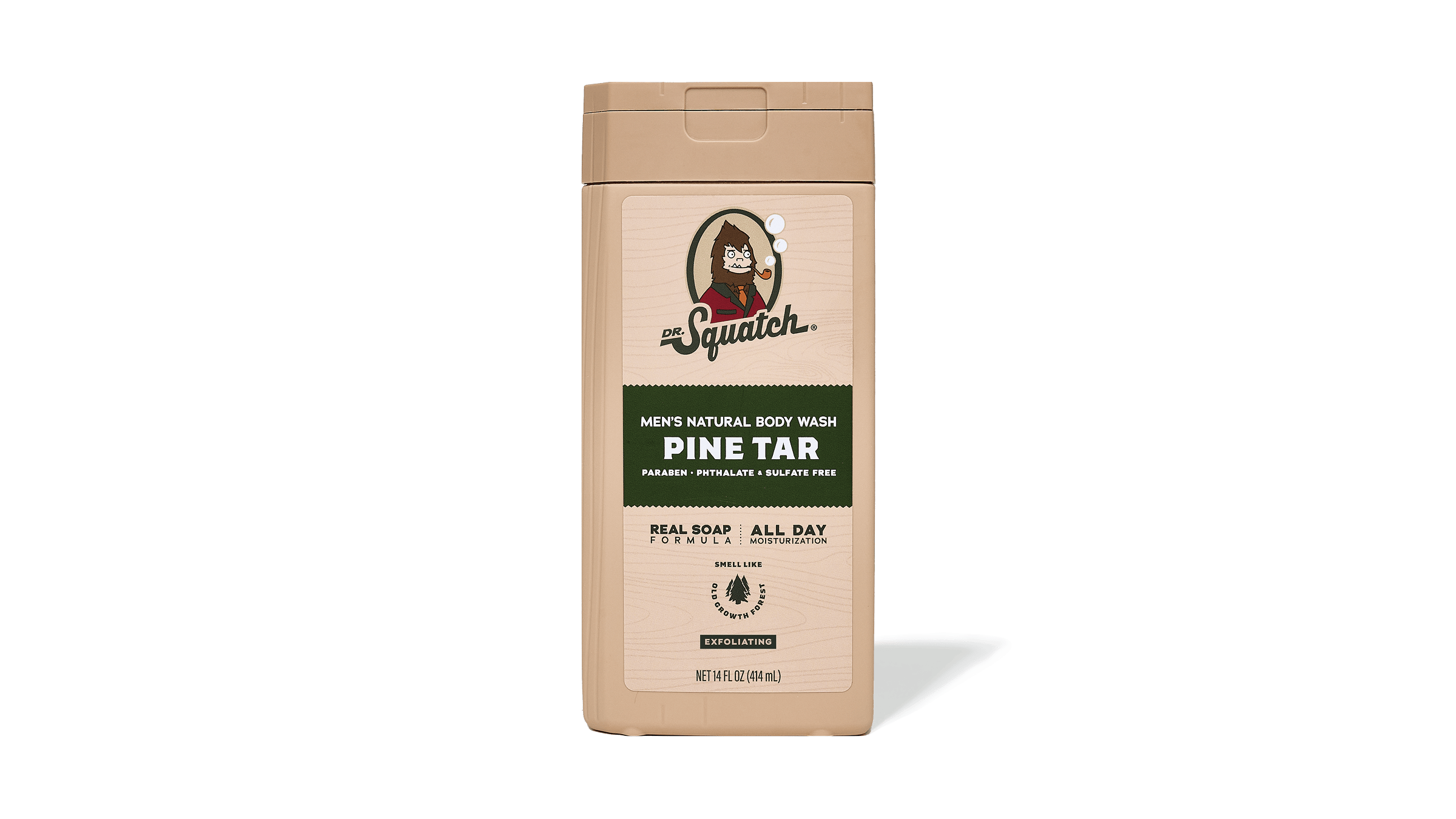 14 oz Pine Tar Exfoliating Body Wash - Hardworking Soap for Men