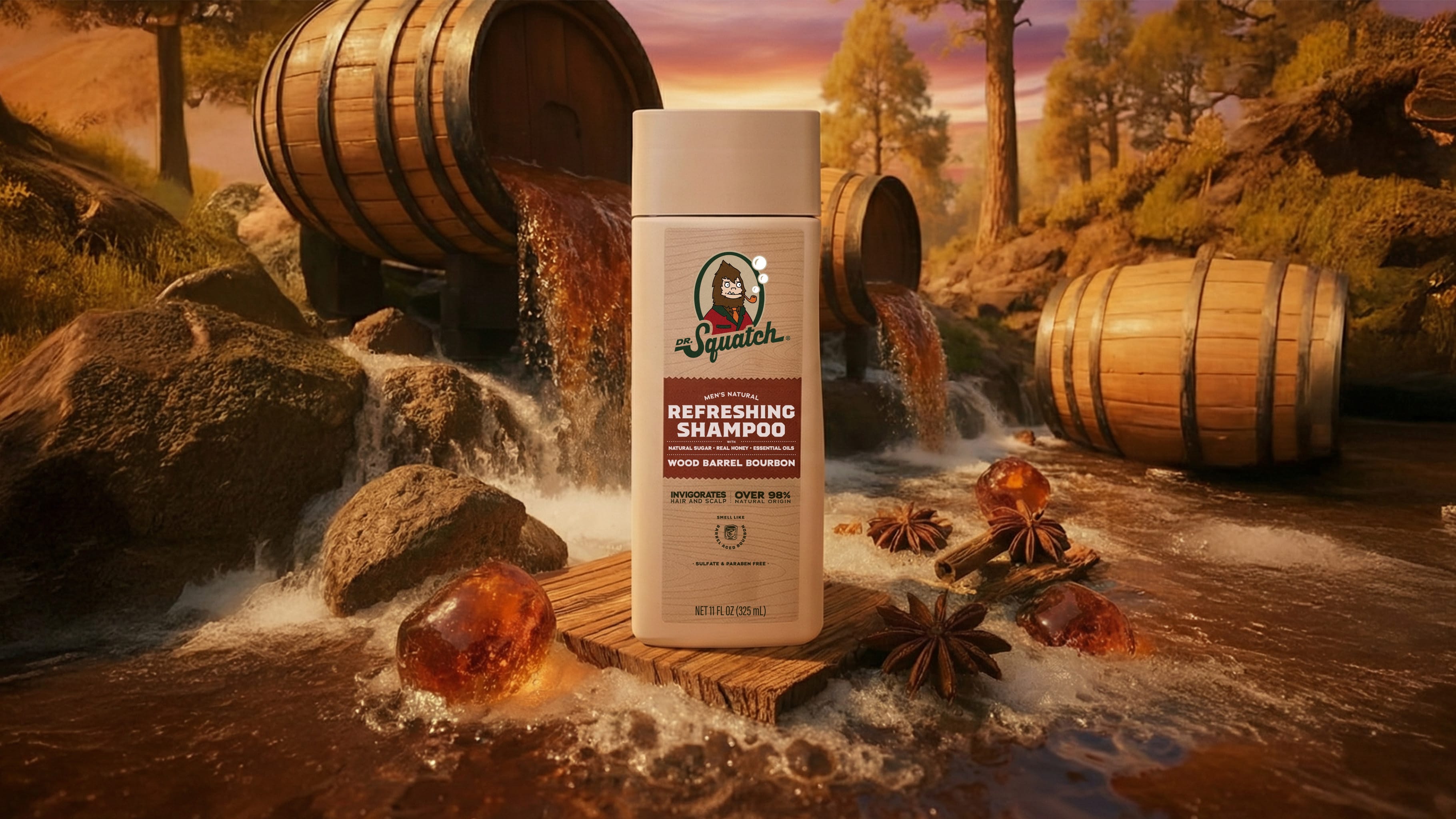 Wood Barrel Bourbon Shampoo - Your Daily Fresh Reset