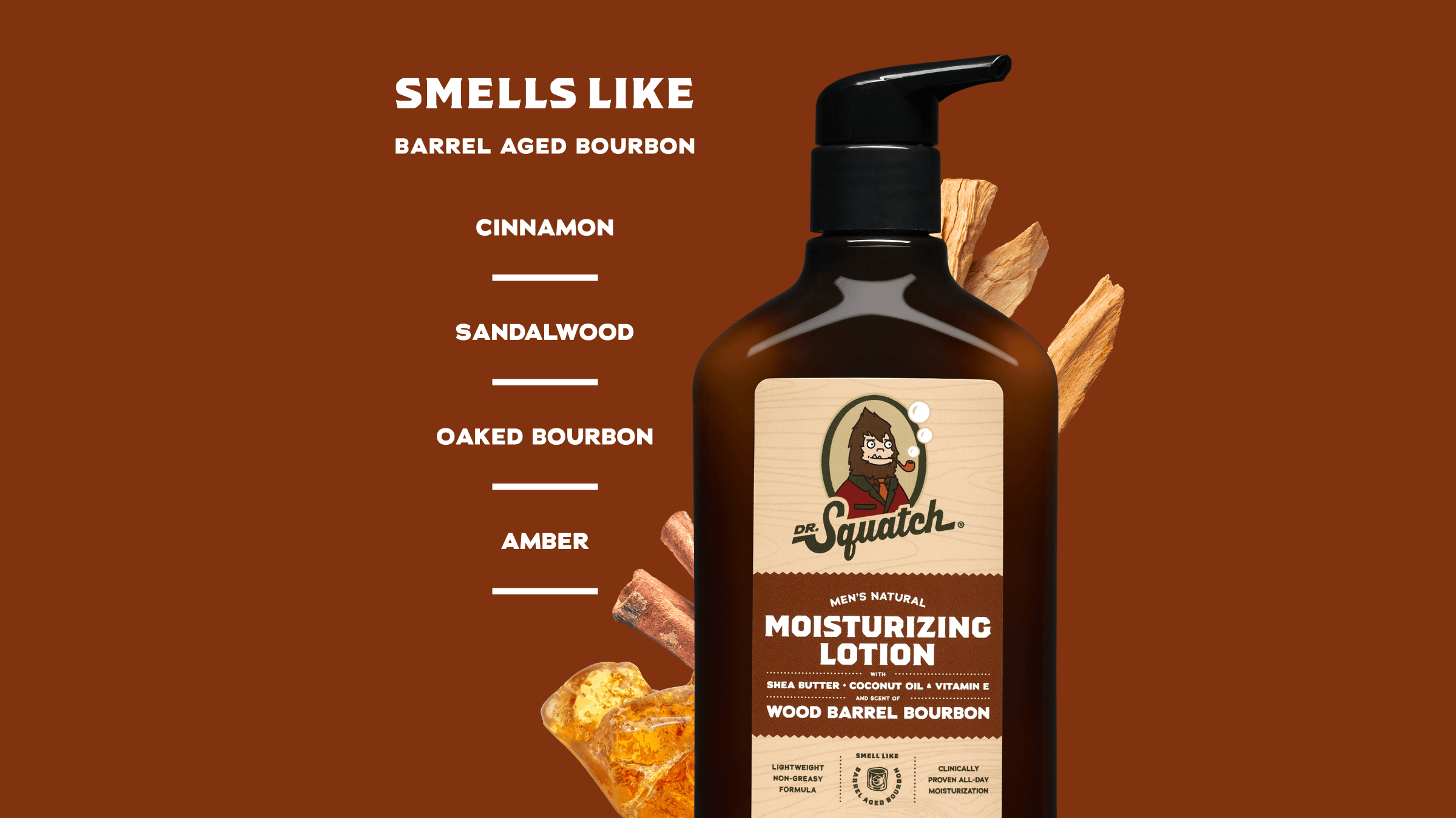 Wood Barrel Bourbon Lotion - Wash Better and Smell Better