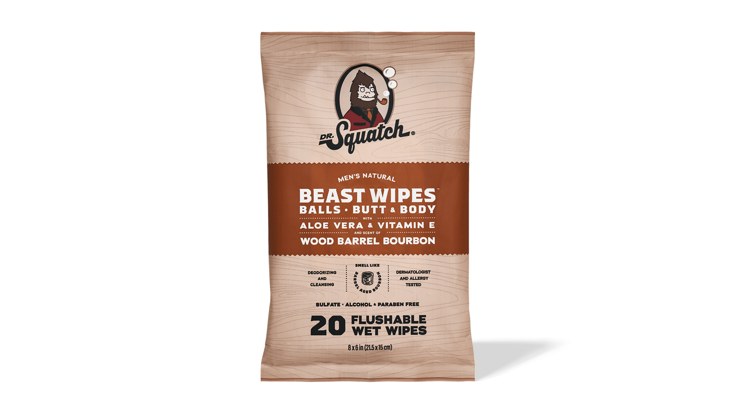 Wood Barrel Bourbon Wipes - Clean Body Fresh Mind