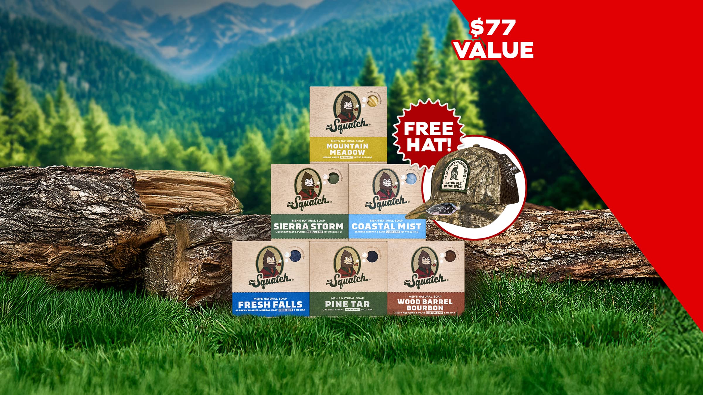 6 Pack Bar Soap + FREE Realtree Hat - Bring Fresh to Your Bathroom
